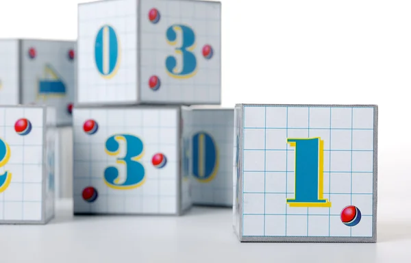 Cifre sui cubi — Foto Stock