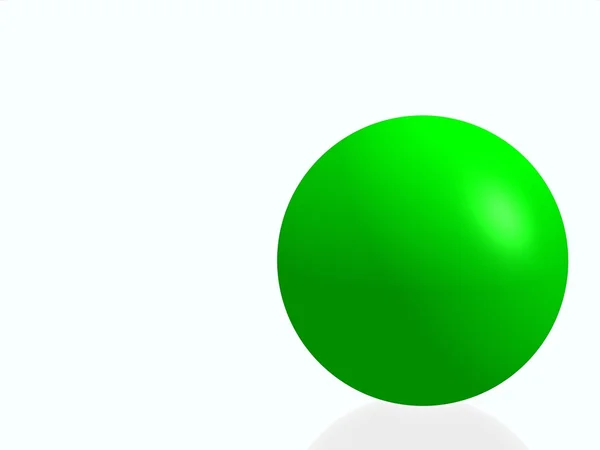 Esfera verde isolada — Fotografia de Stock