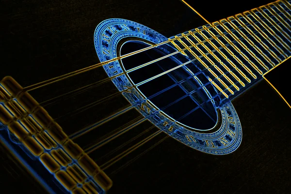Gitarre Hintergrund abstraktes Glühen — Stockfoto