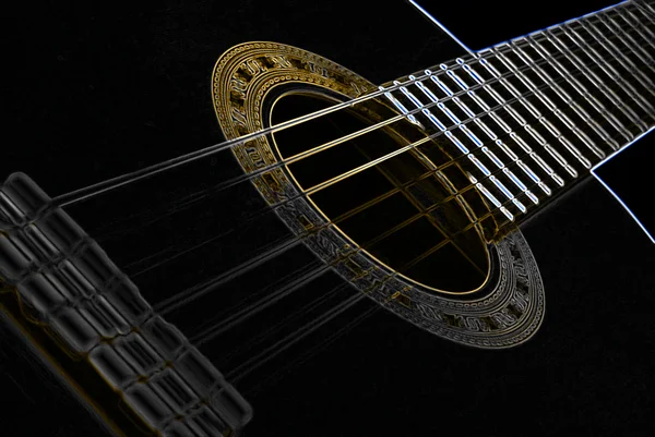 Guitar sfondo bagliore — Foto Stock