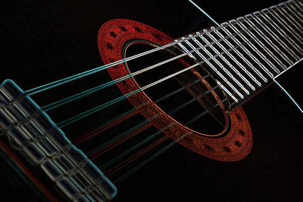 Guitar background glow — Stock Photo, Image