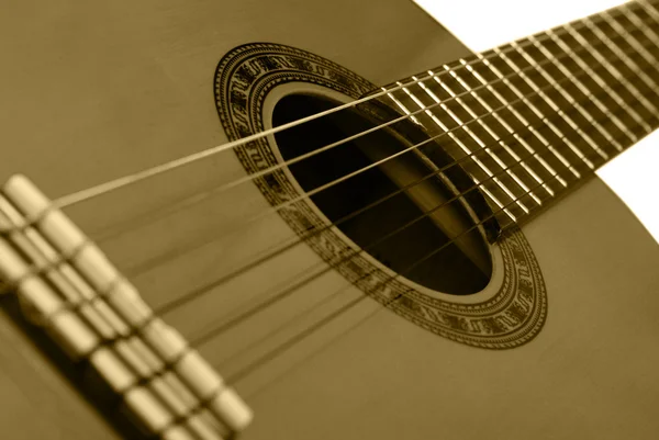 Guitare fond sépia rétro — Photo