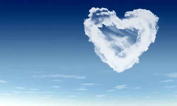 Hjärtat från moln — Stockfoto