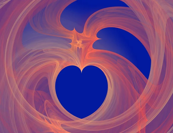 Kalp-fractal — Stok fotoğraf