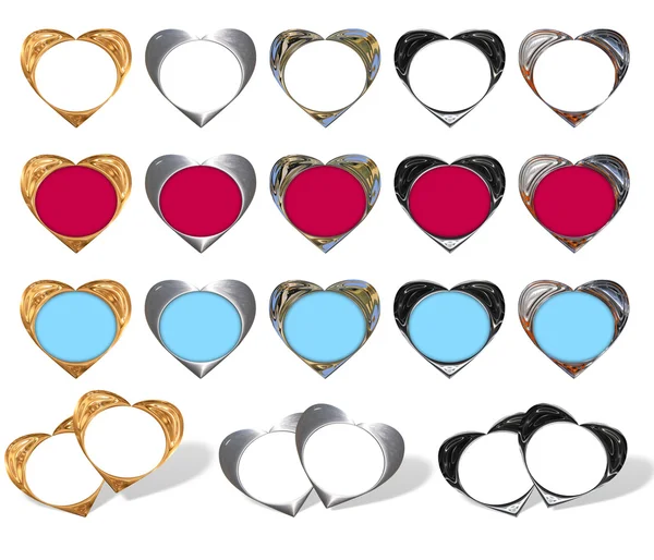 Srdce - stylový rámeček — Stock fotografie