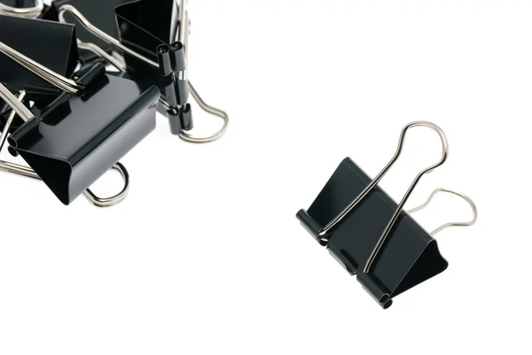 Elszigetelt binder clips — Stock Fotó