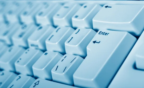 Keyboard soft blue — Stock Photo, Image