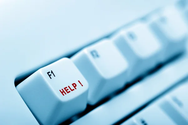 Keyboard help blue — Stock Photo, Image