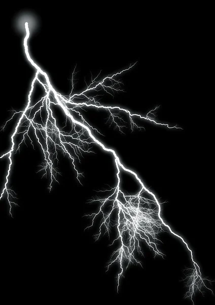 Lightning isolated blue — Stockfoto