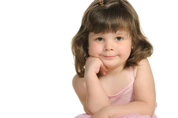 Милая маленькая девочка крупным планом — стоковое фото