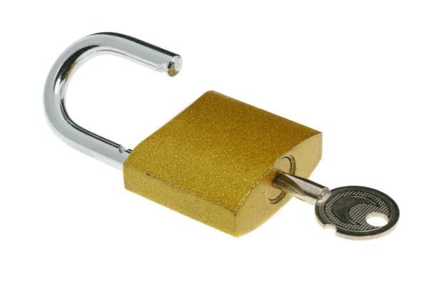 Lock open and key — Stock Photo, Image