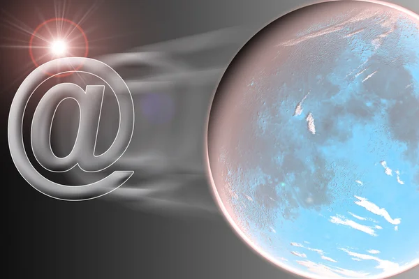 Mail planet — Stock Photo, Image