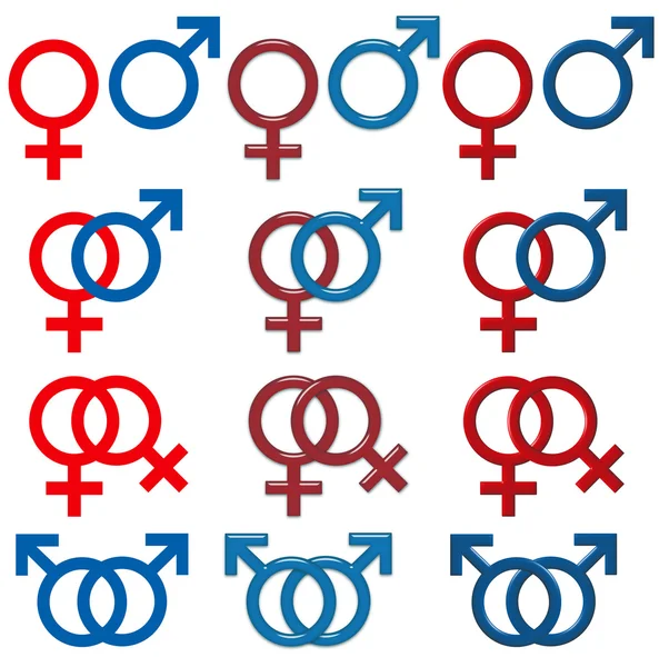 Símbolo femenino y masculino — Foto de Stock