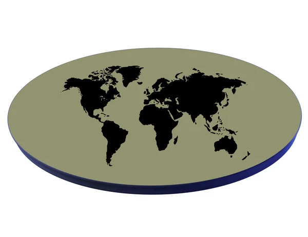 Mapa 3D continente — Fotografia de Stock