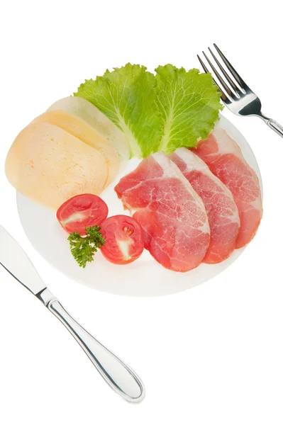 Taglio di carne con verdure e formaggio — Foto Stock