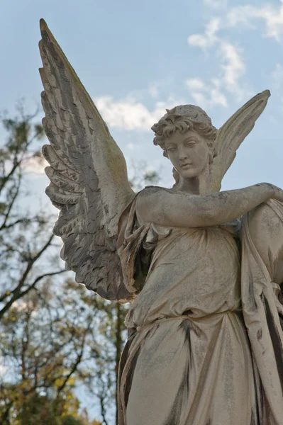 Denkmal für einen Engel auf einem Friedhof — Stockfoto