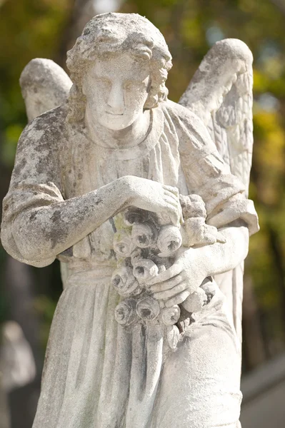 Monumento a un ángel en un cementerio —  Fotos de Stock