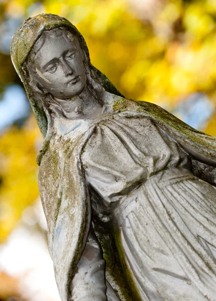 Denkmal Dame von Guadalupe auf einem Friedhof — Stockfoto