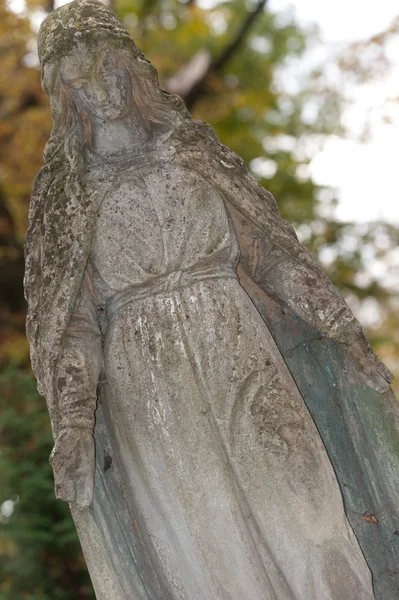 Monument lieve-vrouw van guadalupe op een kerkhof — Stockfoto