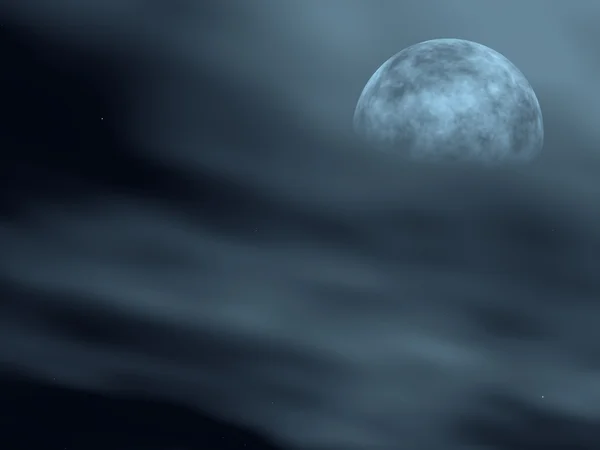 Mond im Nebel — Stockfoto