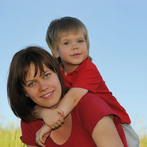 Anya és fia — Stock Fotó