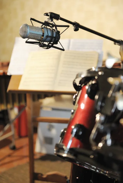 Microfone musical de estúdio — Fotografia de Stock
