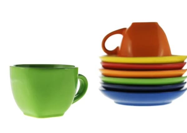 Normal and turned color cups — Stock Photo, Image