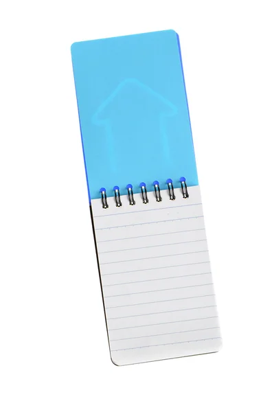 Caderno cor azul — Fotografia de Stock
