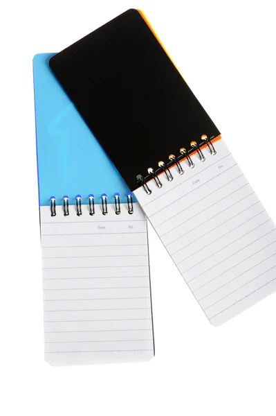 Notebook két kék és a fekete szín — Stock Fotó