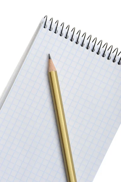 Notatnik z ołówkiem — Zdjęcie stockowe