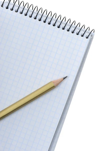 Caderno com lápis — Fotografia de Stock