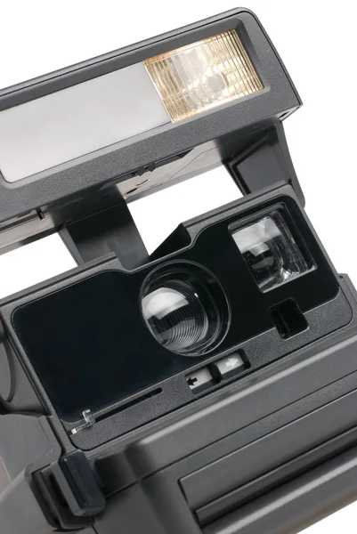 A velha câmara. O modelo desatualizado em um fundo branco — Fotografia de Stock