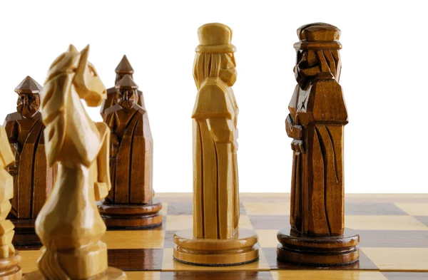 Opposition two chess king — Stock Photo, Image