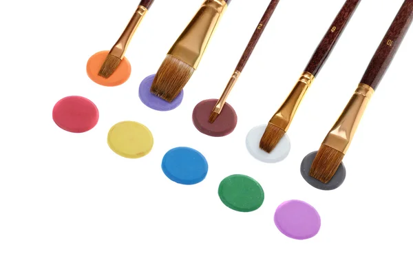 Paintbrush and paint — Stock Photo, Image