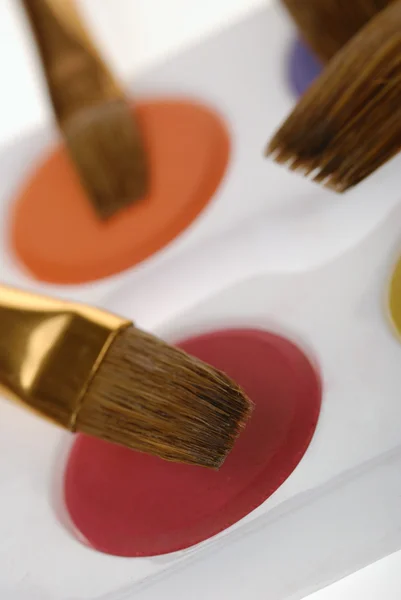 Paintbrush and paint — Stock Photo, Image