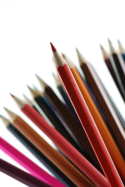 Красные карандаши — стоковое фото