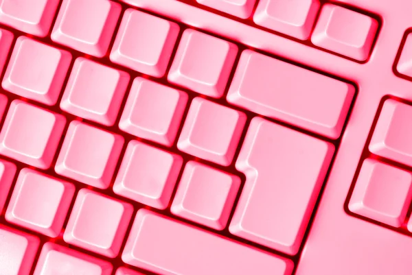 Pink keyboard empty — Stock Photo, Image