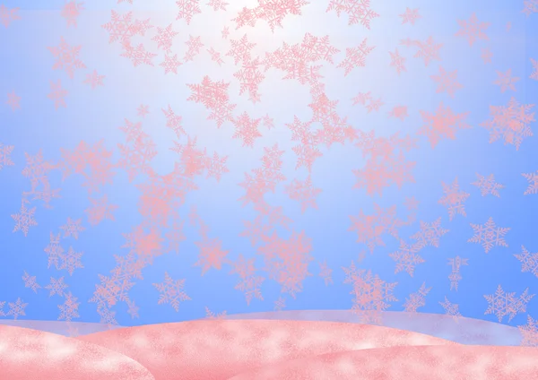 Розовый снег — стоковое фото