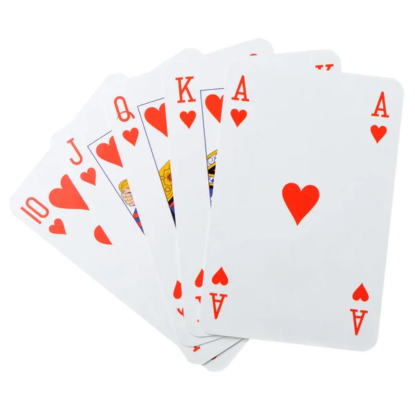 Poker combinatie geïsoleerd — Stockfoto
