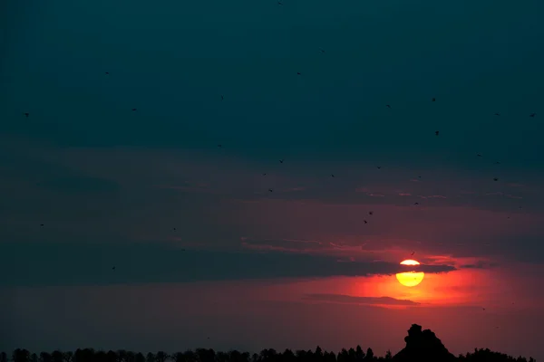 Pittoresk solnedgång — Stockfoto