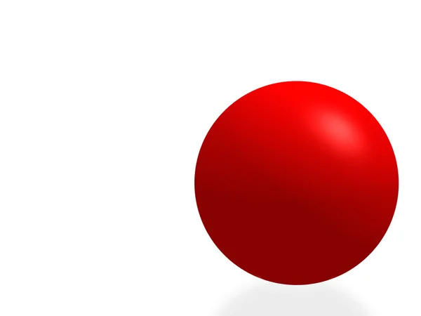Rode geïsoleerde bol — Stockfoto