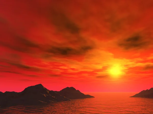 Rosso tramonto — Foto Stock