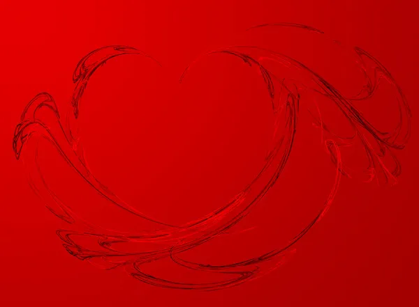 Red heart- background — Stock Photo, Image