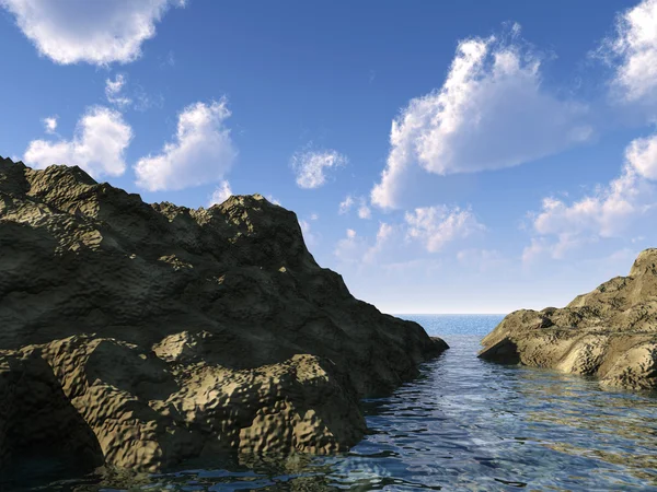 岩石与大海 — 图库照片