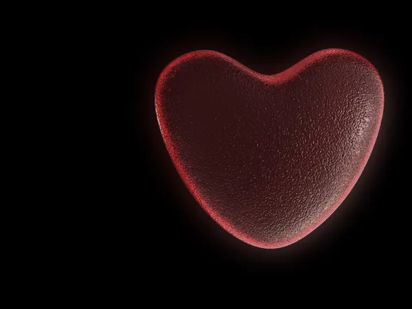 Robijnrood hart — Stockfoto