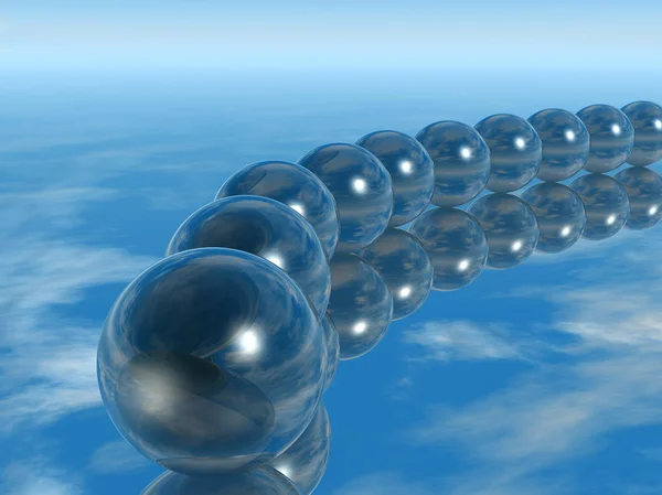 Row spheres — Stock Photo, Image