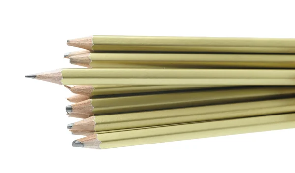 Цілі і зламані олівці — стокове фото