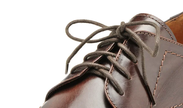 Sapatos de homem de um couro marrom — Fotografia de Stock