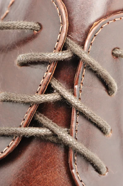 Man's shoes from a brown leather — Stock Photo, Image