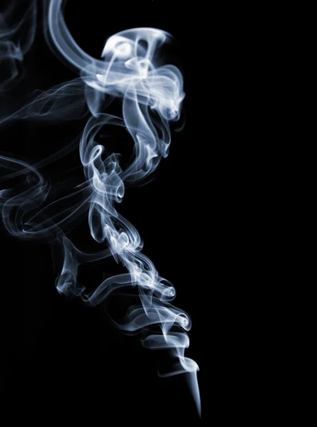 Fumée de fond noir — Photo